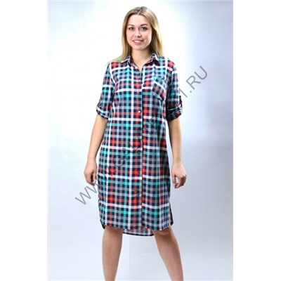 Платье-рубашка (46-60 размер) (Код: C-235 )